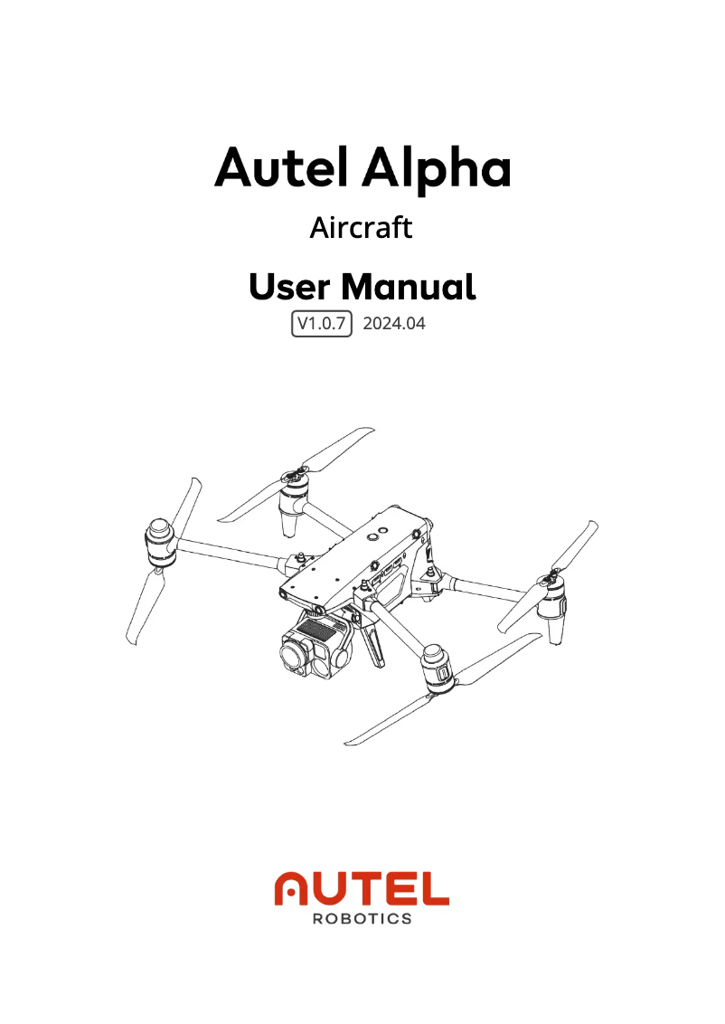 Page 1 of the manual User Manual Autel EVO Lite