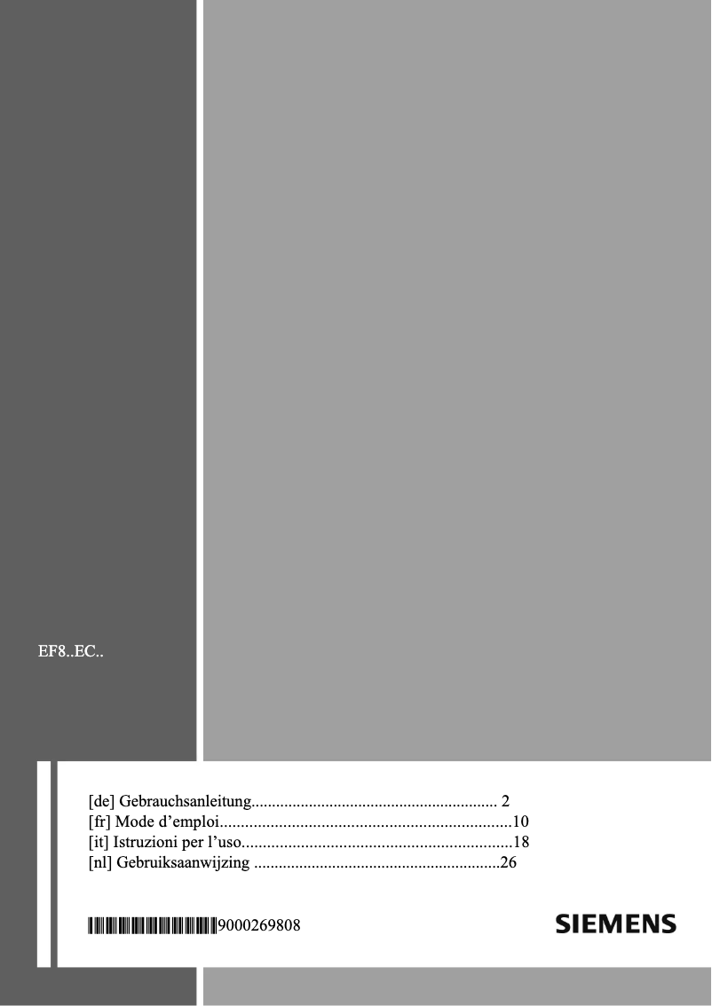 First page image of the manual for EF845EC11