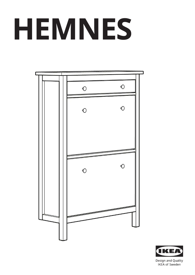 First page image of the manual for HEMNES 402.169.08