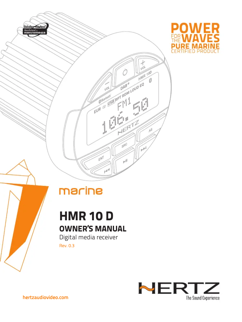 Image de la première page du manuel de l'appareil HMR 10 D