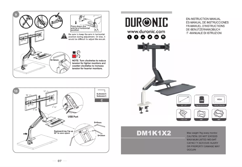 First page image of the manual for DM1K1X2