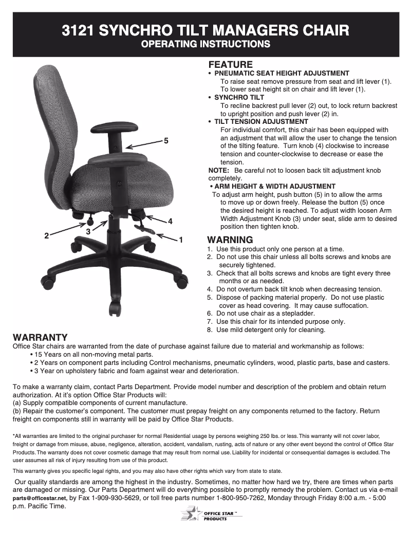 First page image of the manual for WorkSmart 3121