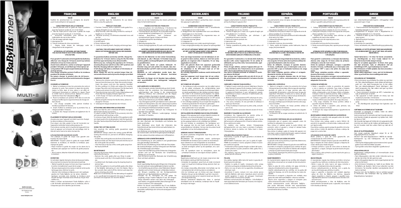 Page 1 of the manual User Manual BaByliss E824E