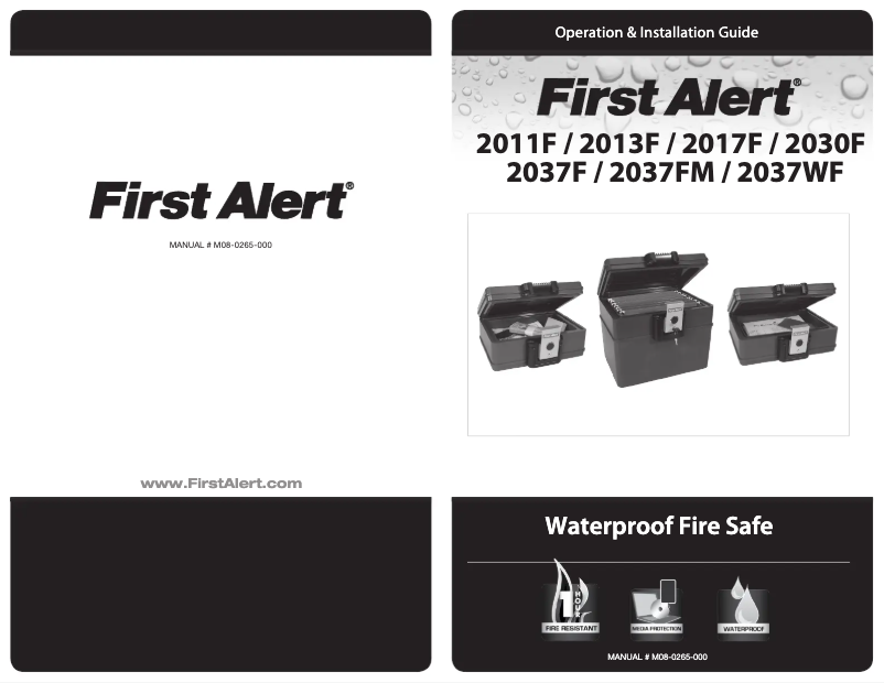 Page 1 of the manual User Manual First Alert 2017F