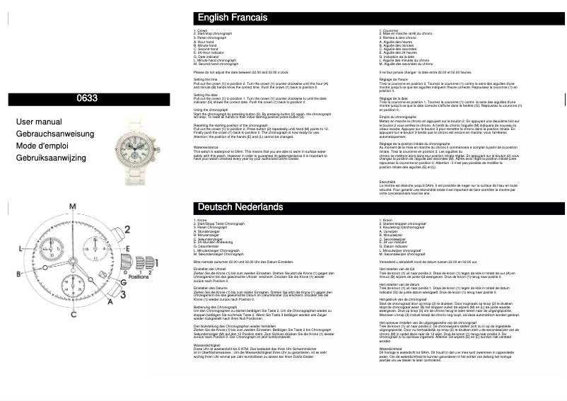 First page image of the manual for 0633