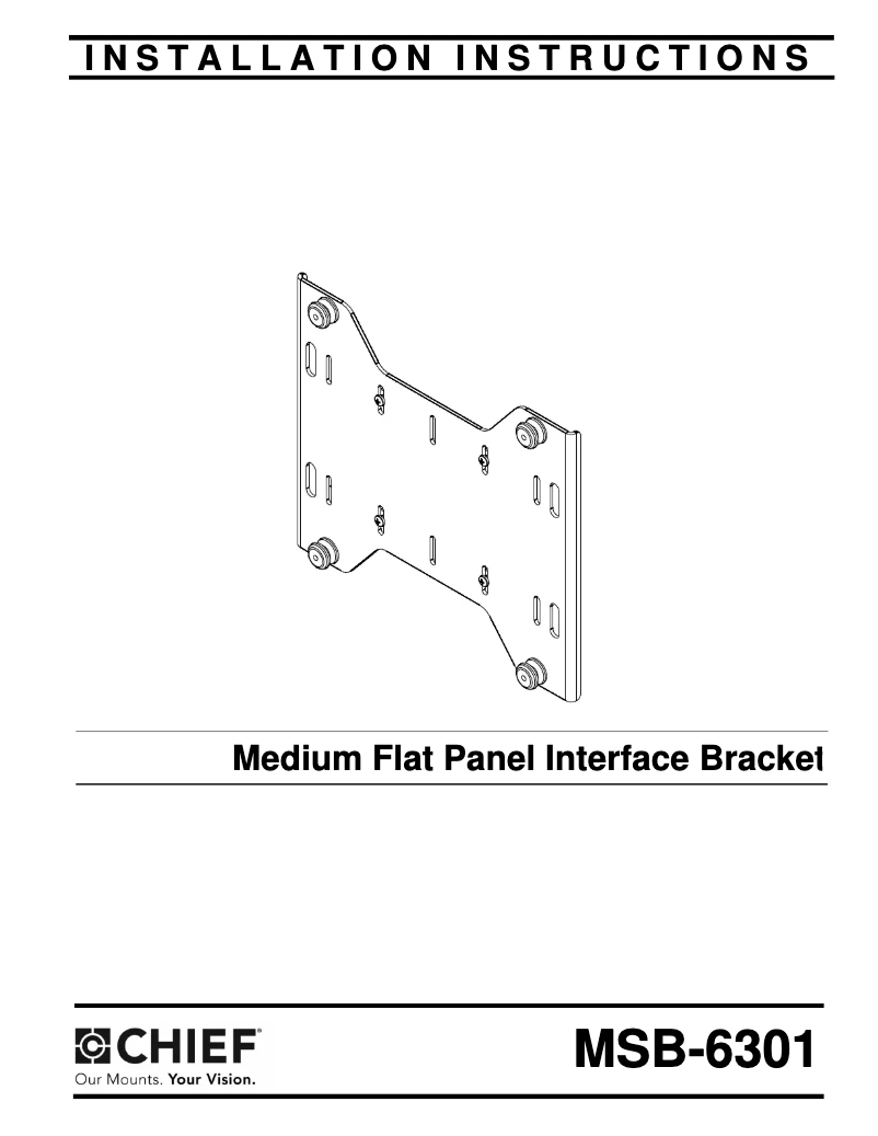 Page 1 of the manual User Manual Chief MCD6301