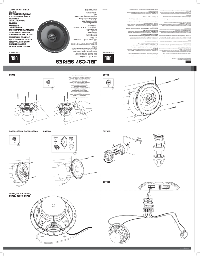 Page 1 of the manual User Manual JBL CS742