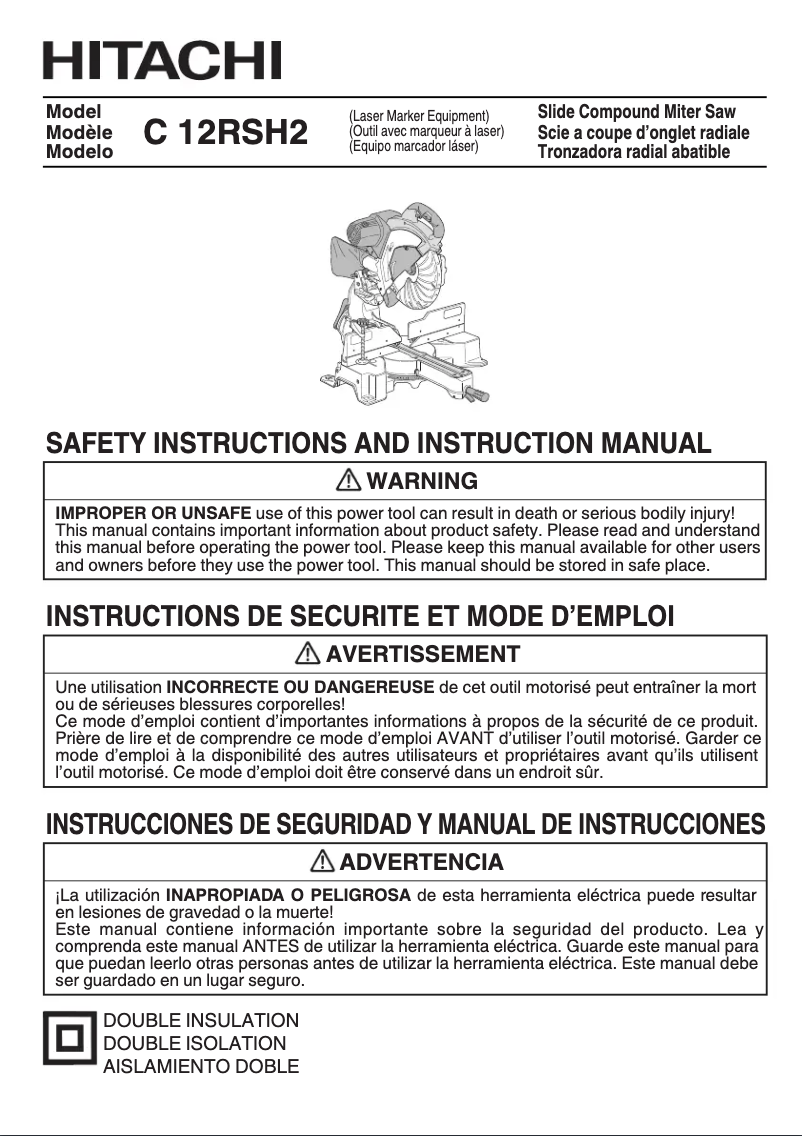 First page image of the manual for C12RSH2