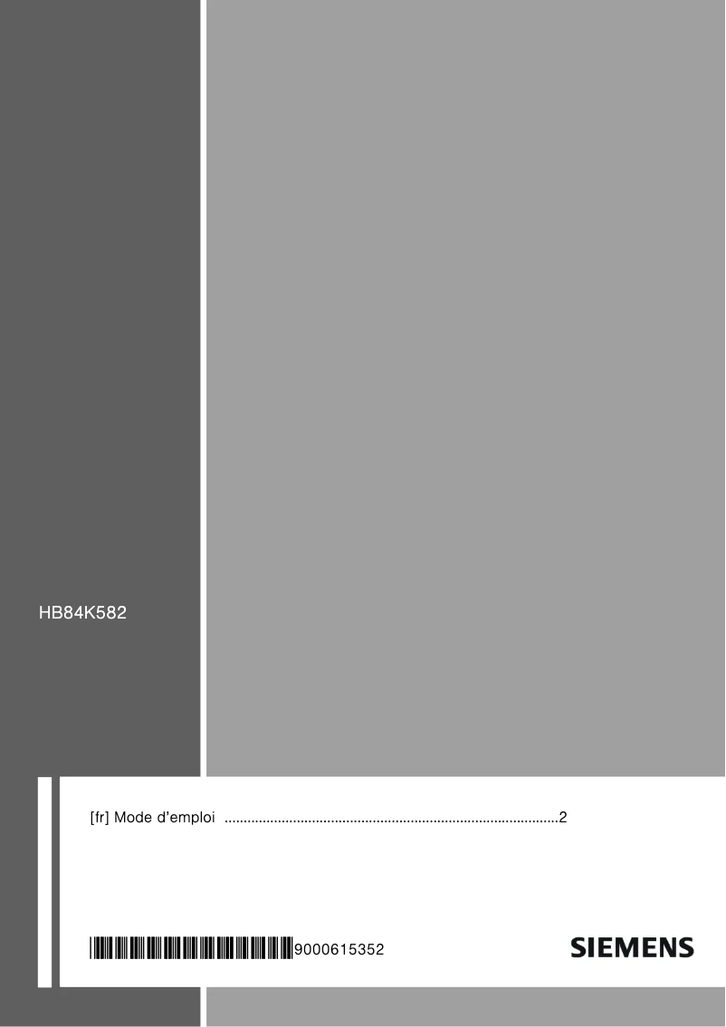 First page image of the manual for HB84K582