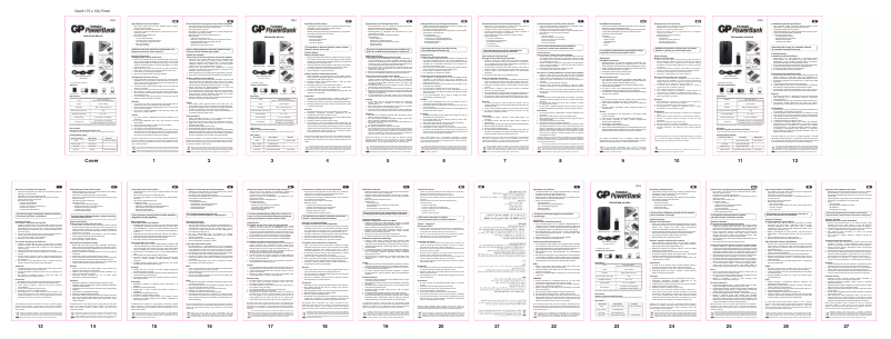 First page image of the manual for GP541A