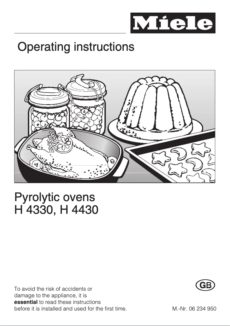 Page 1 of the manual User Manual Miele H 4430 PYRO