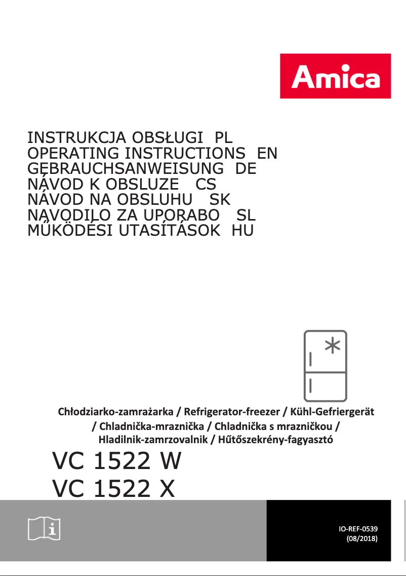 Page 1 of the manual User Manual Amica VC 1522 W