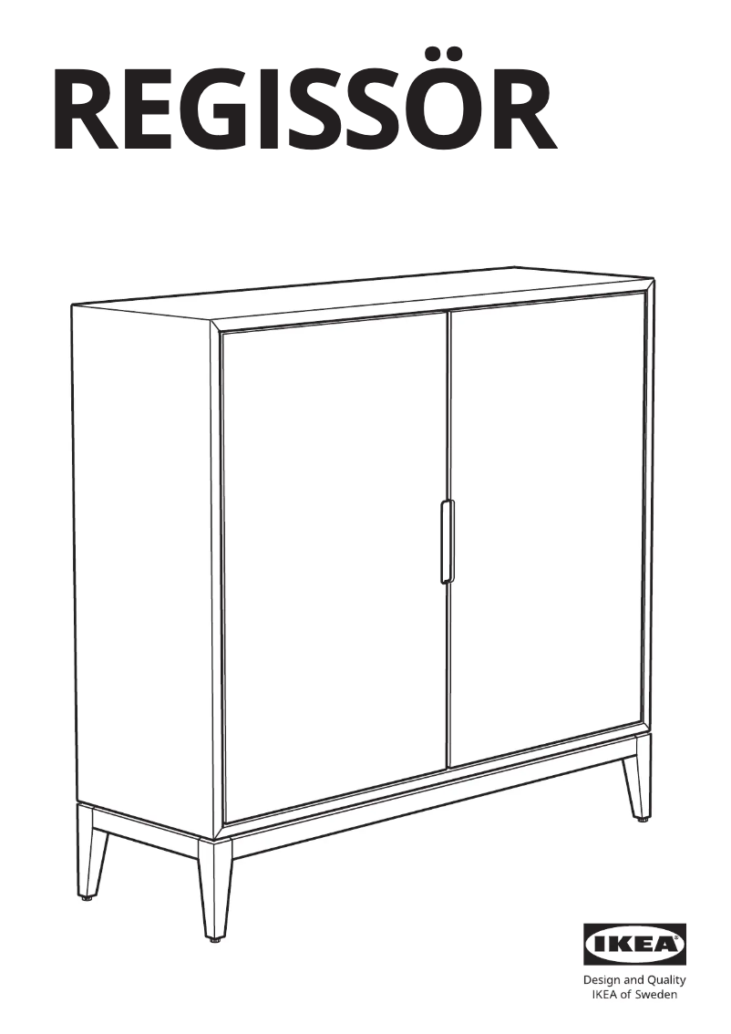 First page image of the manual for REGISSÖR 903.420.80