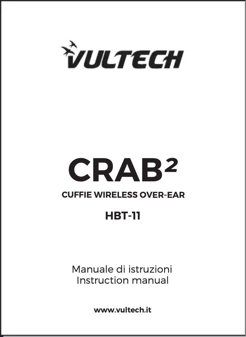 Page 1 of the manual User Manual Vultech Crab 2 HBT-11