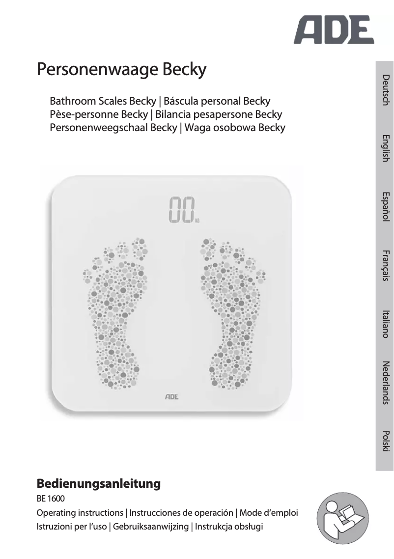 First page image of the manual for Becky BE 1600