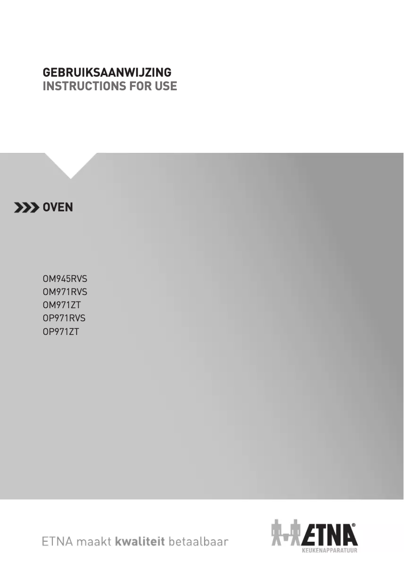 Page 1 of the manual User Manual Etna OP971RVS