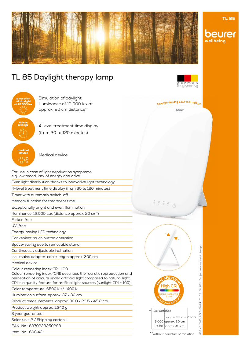 First page image of the manual for TL 85