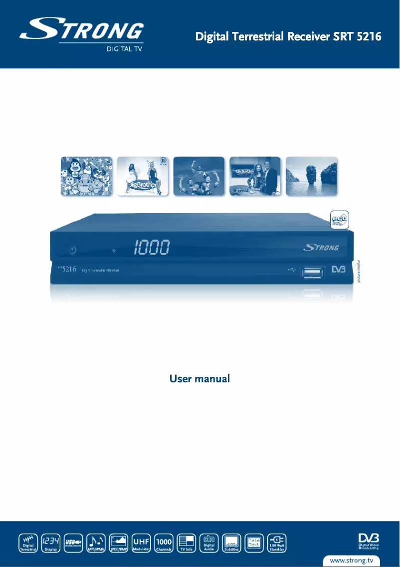 Page 1 of the manual User Manual Strong SRT 5216