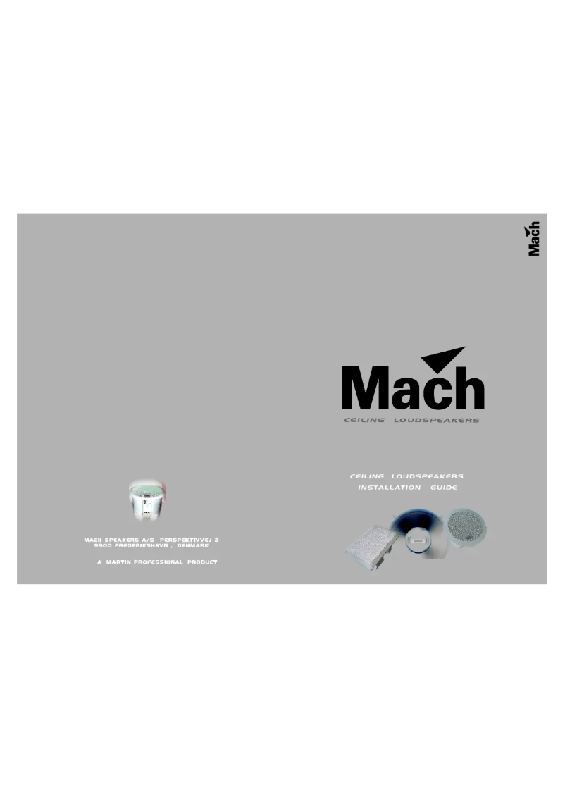 Page 1 of the manual User Manual Martin Mach CS8