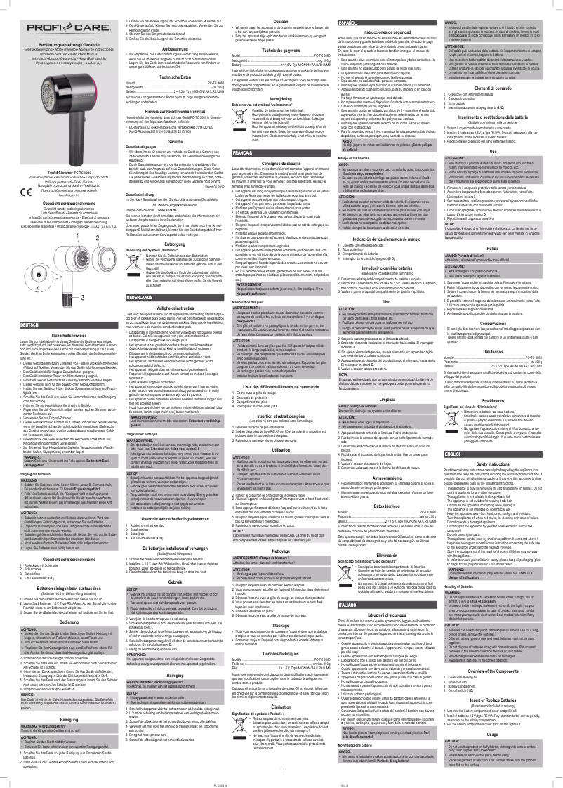 Image de la première page du manuel de l'appareil PC-TC 3080