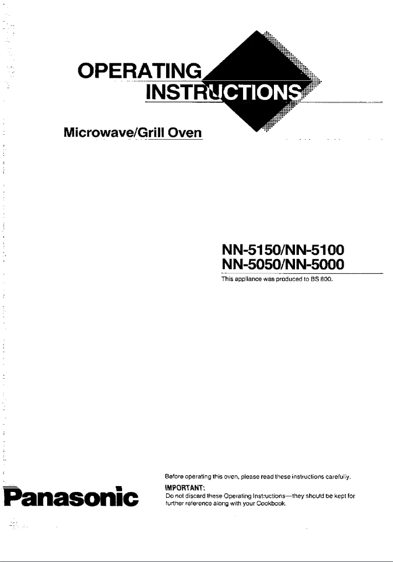 Page 1 of the manual User Manual Panasonic NN-5150