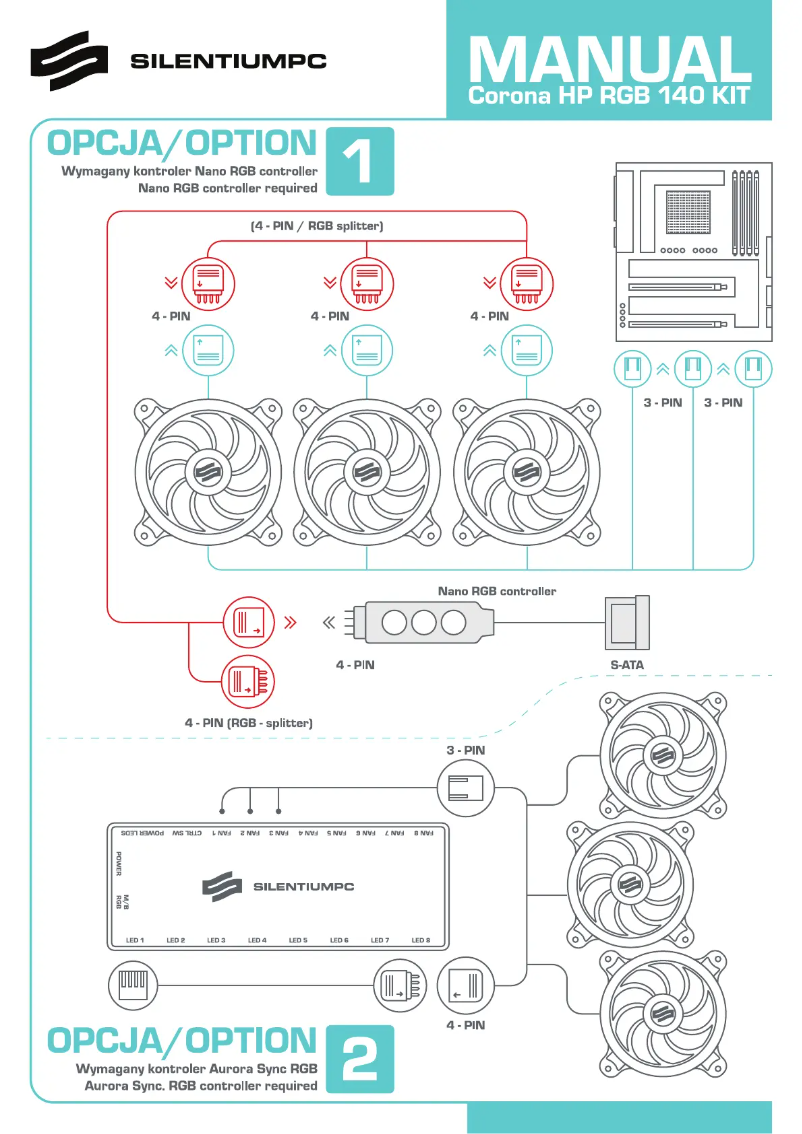 First page image of the manual for Corona HP RGB 140 KIT