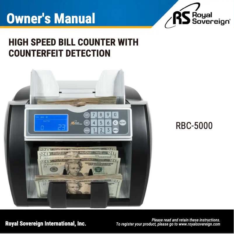 First page image of the manual for RBC-5000