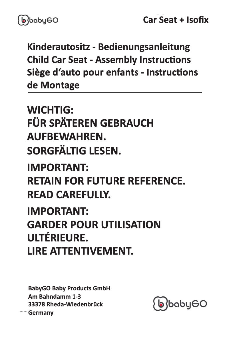 First page image of the manual for ISO