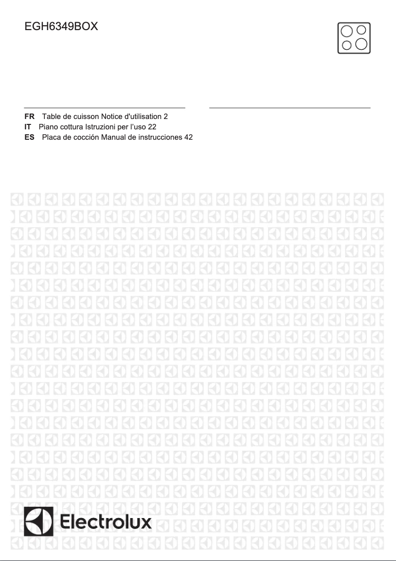 First page image of the manual for EGH6349BOX