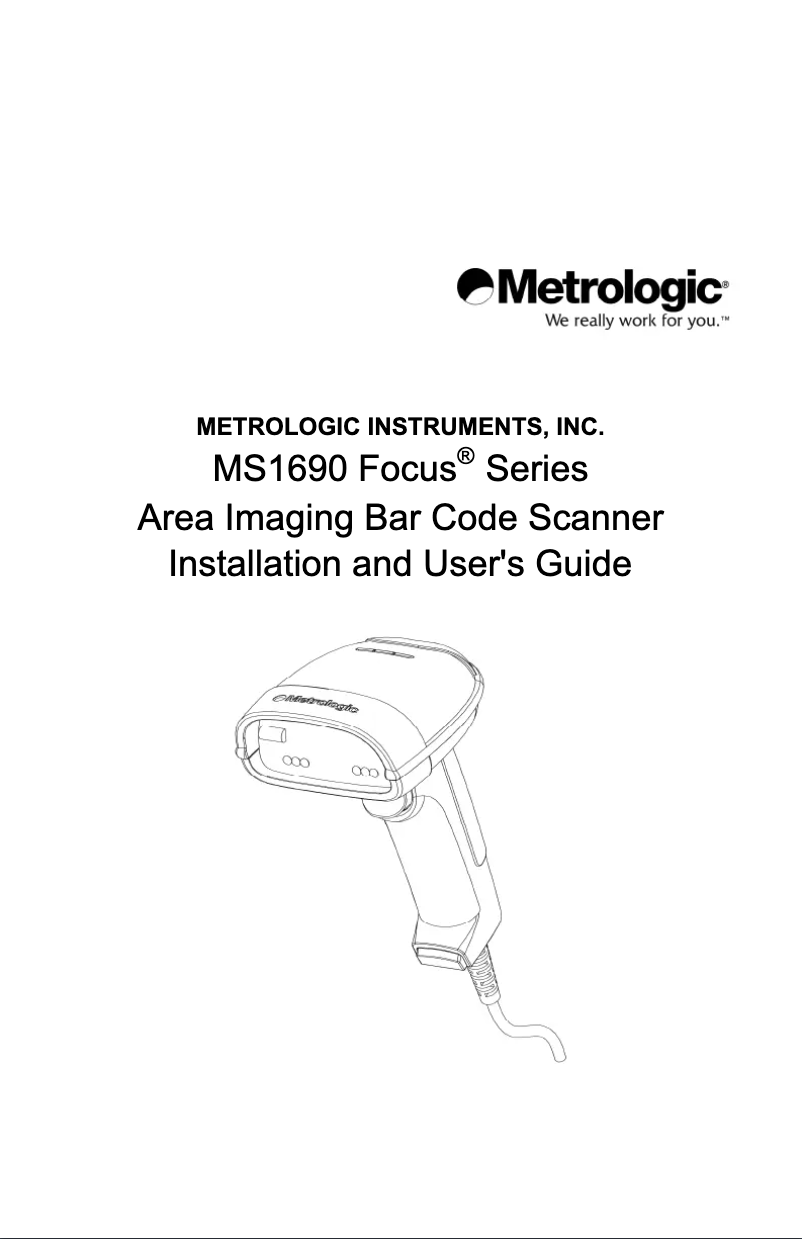 Page 1 of the manual User Manual Honeywell MS1690