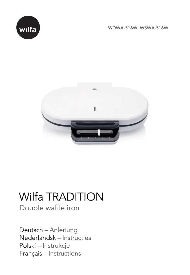 Image de la première page du manuel de l'appareil Tradition WDWA-516W