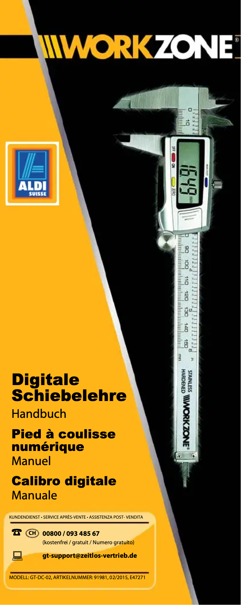 Page 1 of the manual User Manual Workzone GT-DC-02