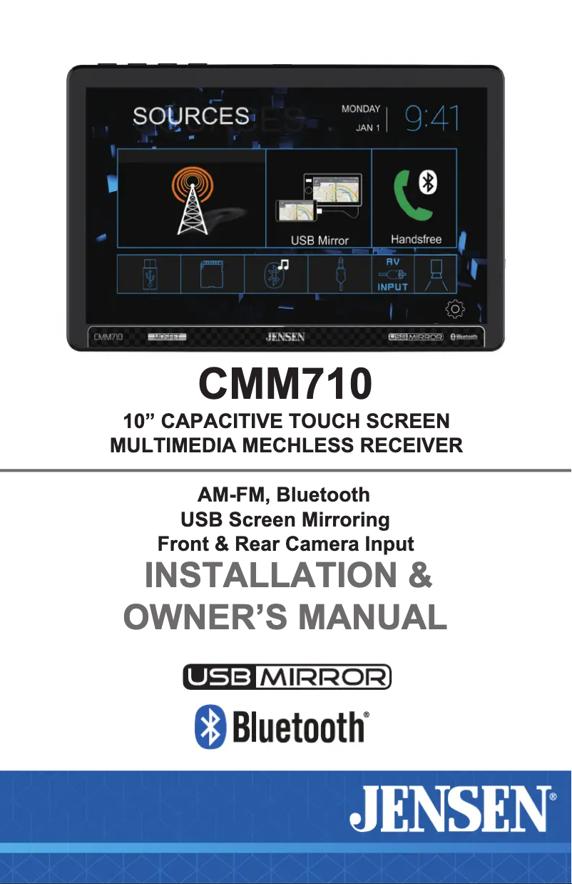 First page image of the manual for CMM710