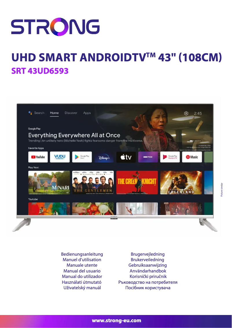 First page image of the manual for SRT 43UD6593