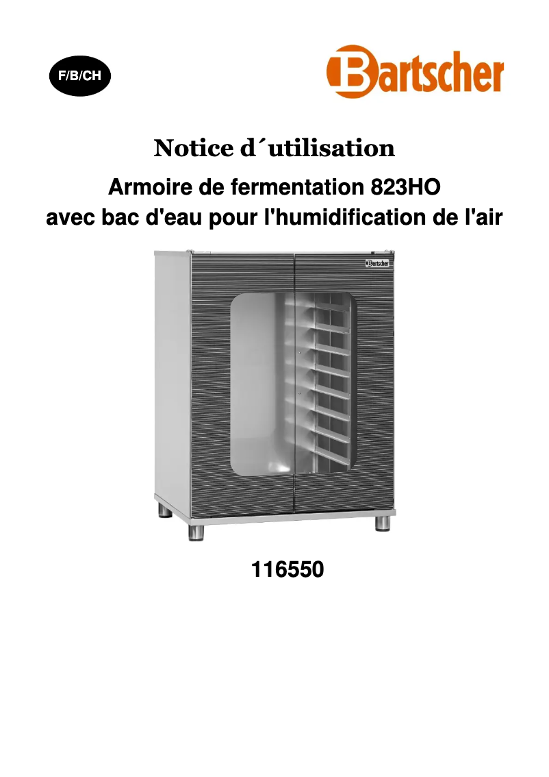 First page image of the manual for 116550