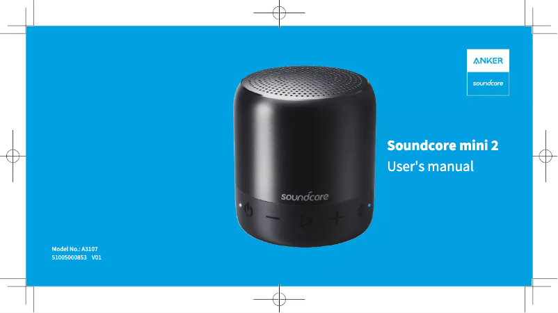 First page image of the manual for SoundCore Mini 2