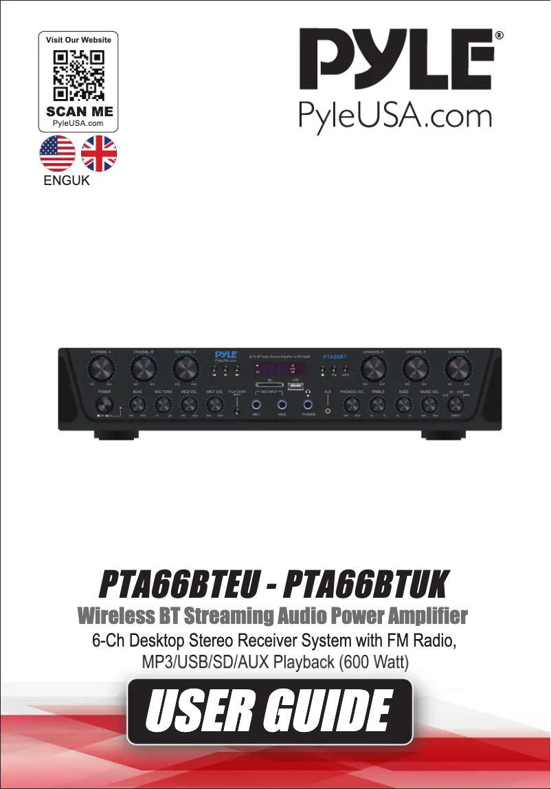 First page image of the manual for PTA66BT