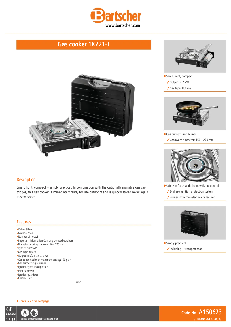 First page image of the manual for K221