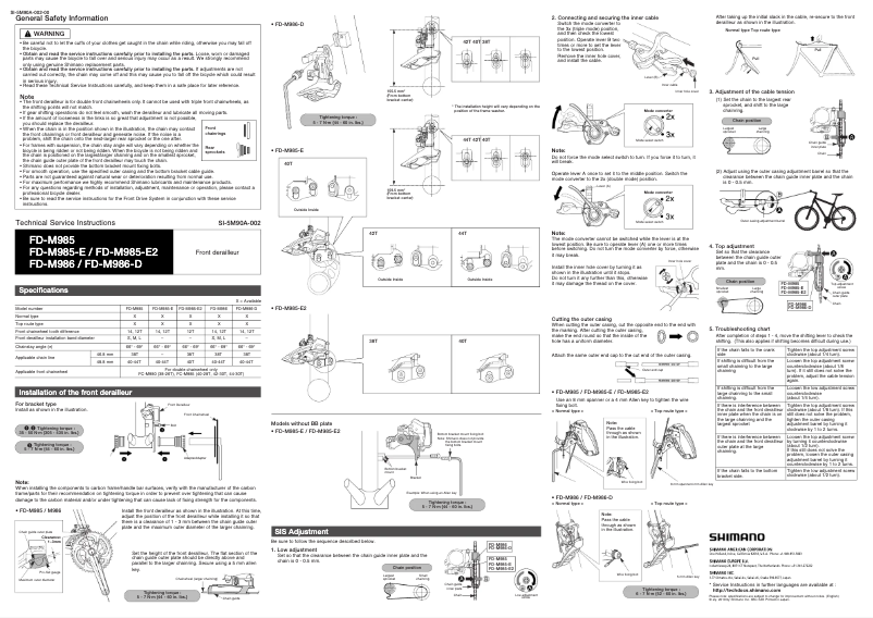 First page image of the manual for FD-M985