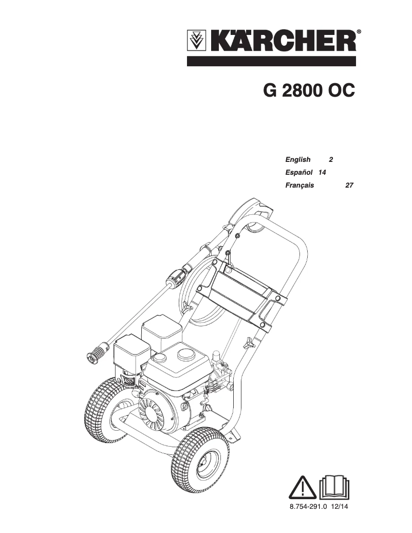 Image de la première page du manuel de l'appareil G 2800 OC