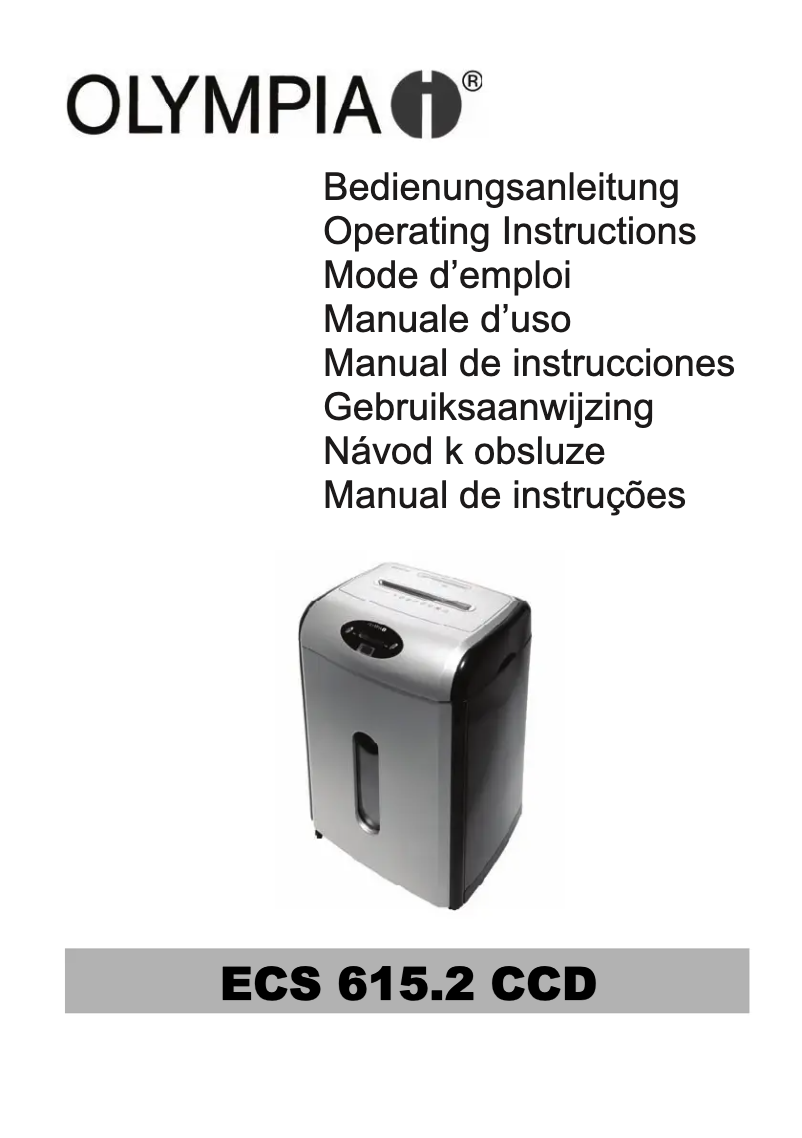 Page 1 of the manual User Manual Olympia ECS 615.2 CCD