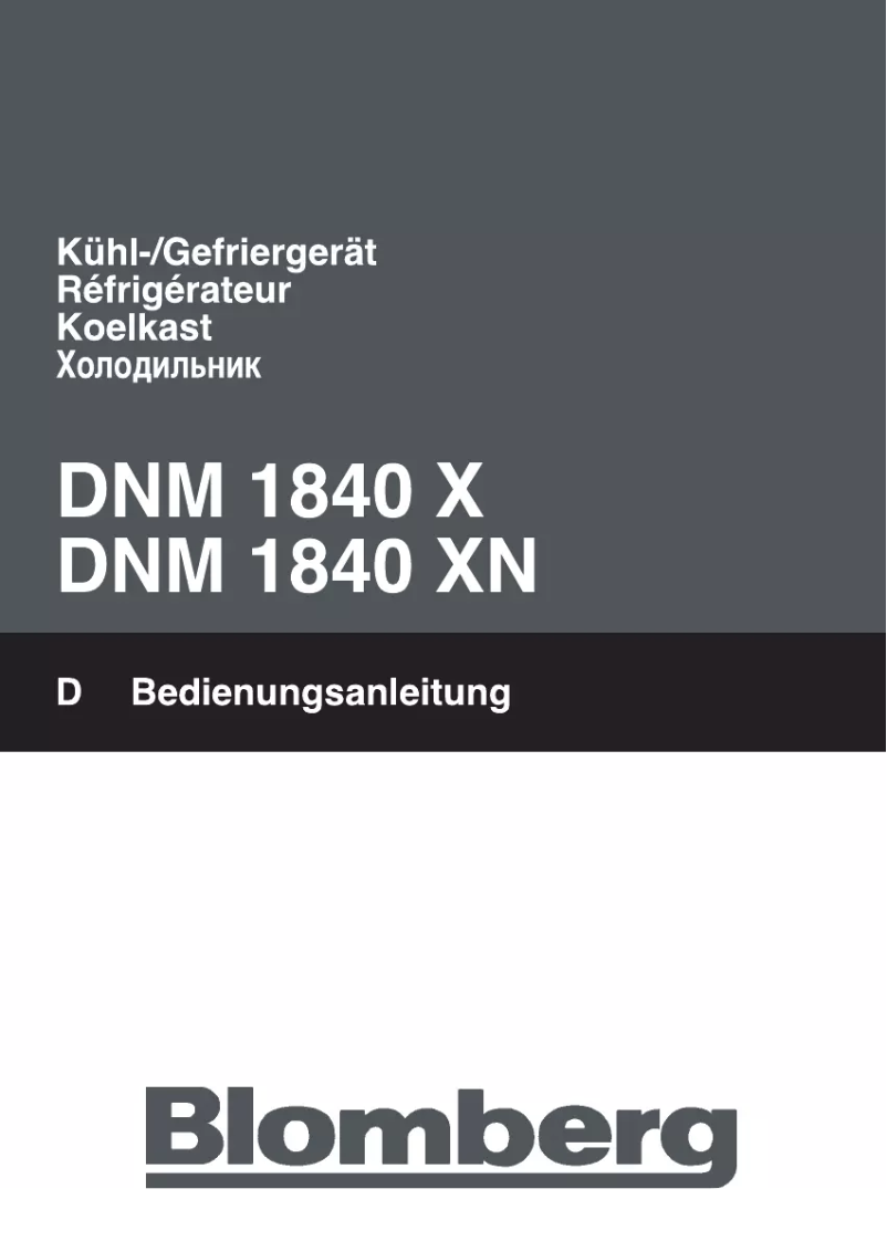 First page image of the manual for DNM 1840