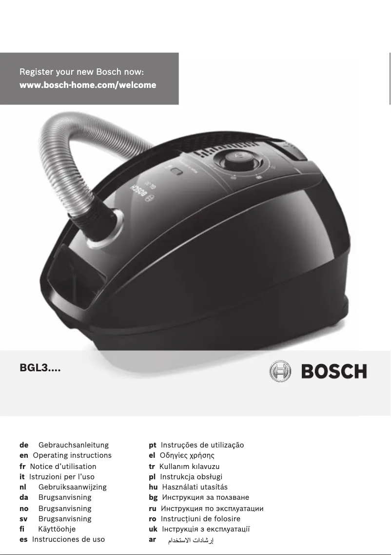 Page 1 of the manual User Manual Bosch BGL31700