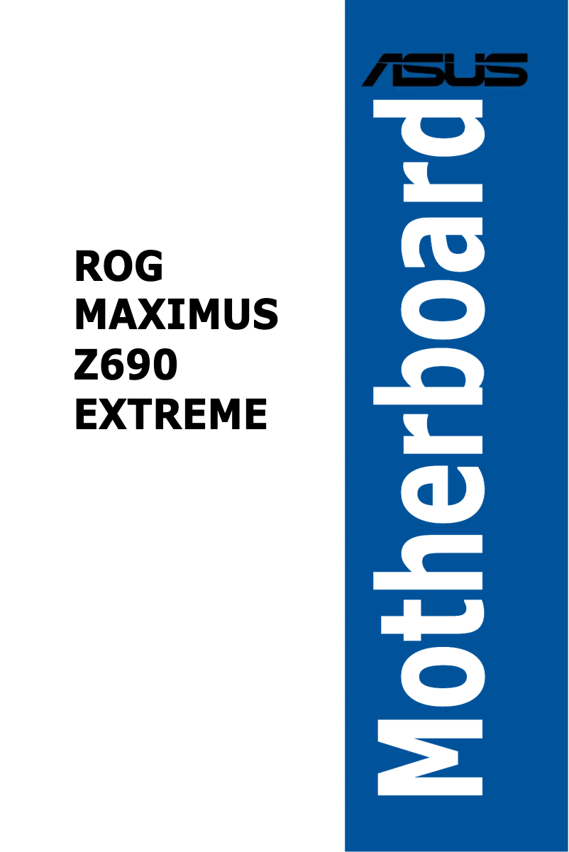 First page image of the manual for ROG MAXIMUS Z690 EXTREME