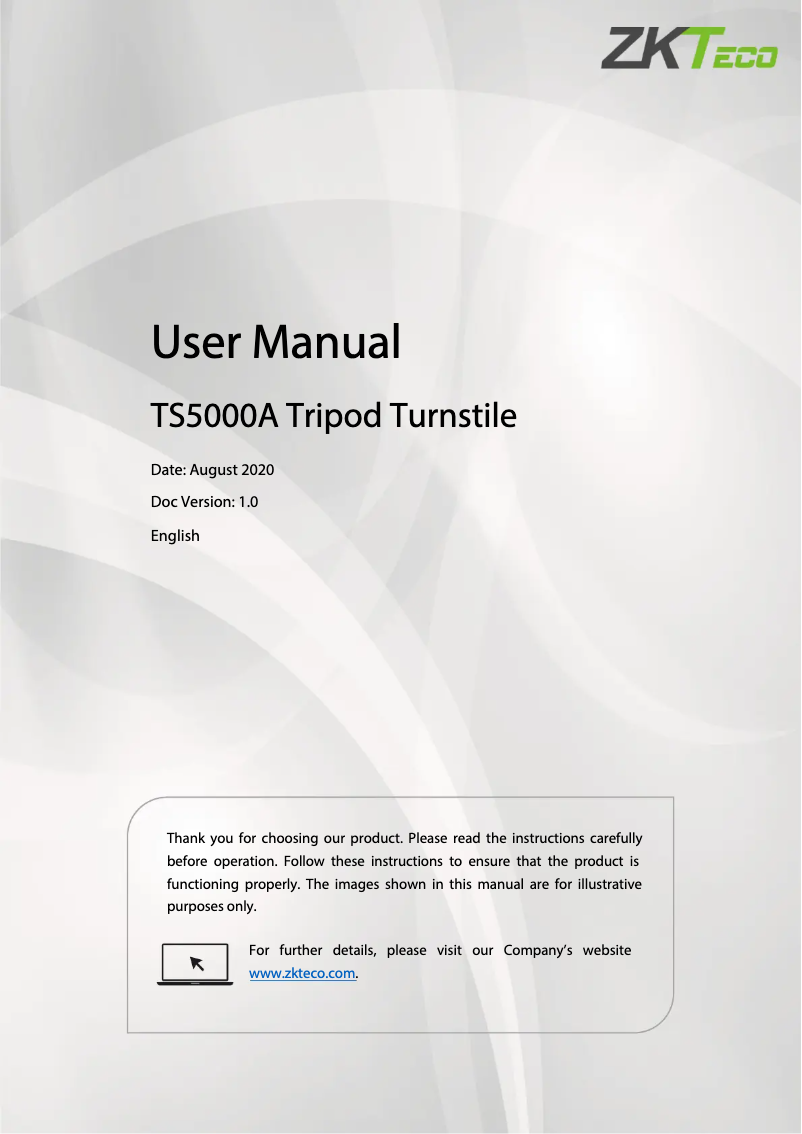 Image de la première page du manuel de l'appareil TS5000A
