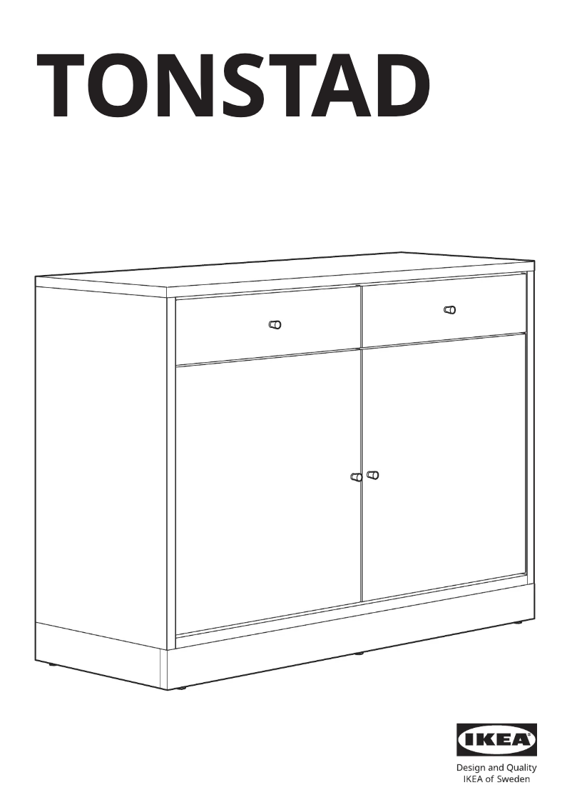 Page 1 of the manual User Manual Ikea TONSTAD 404.892.96