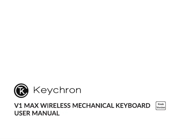 Page 1 of the manual User Manual Keychron V1 Max