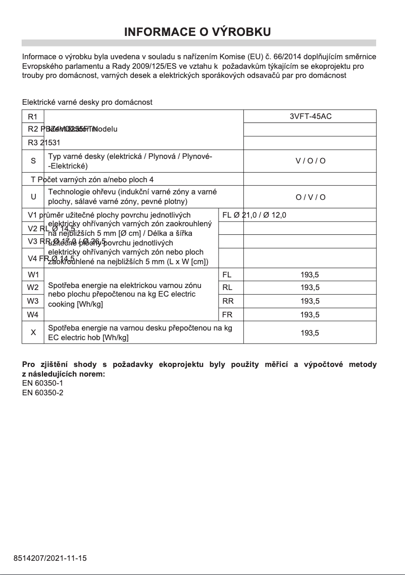 First page image of the manual for 3VFT-45AC