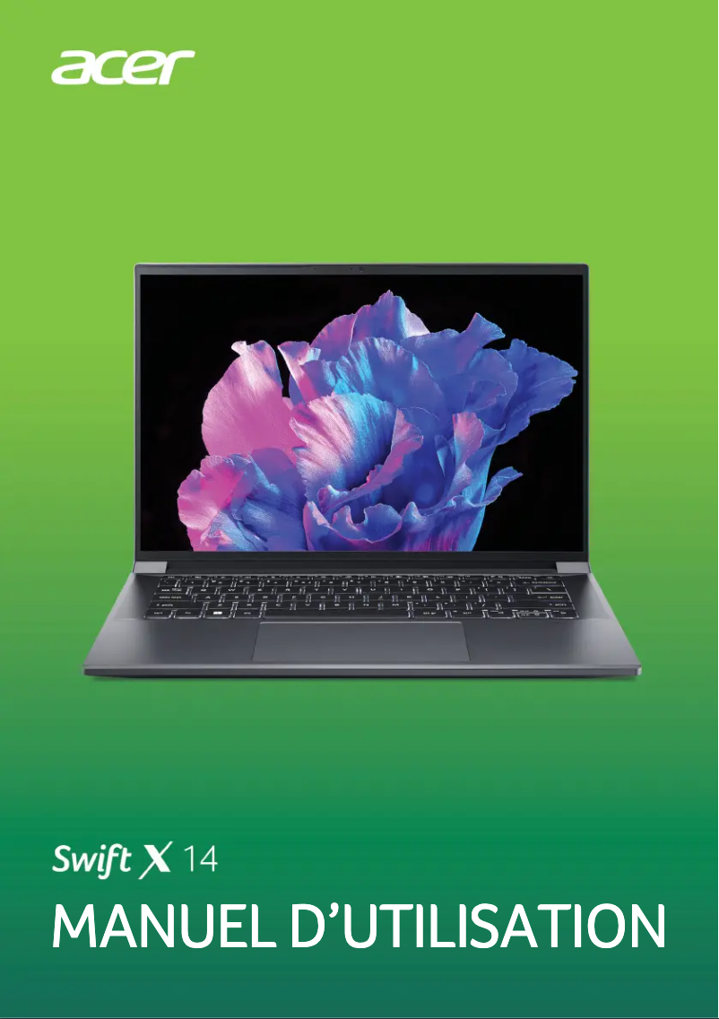 First page image of the manual for Swift X 14