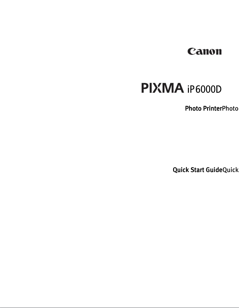 First page image of the manual for Pixma iP6000D